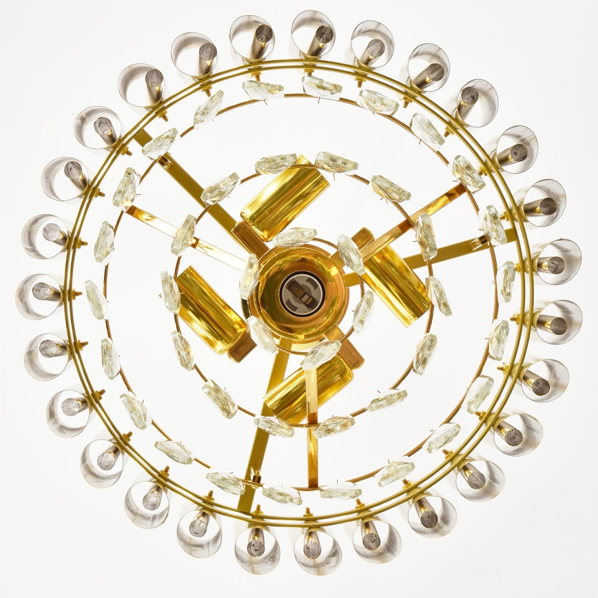 Brilagi - Lustr na řetězu ECLIPSE 5xE14/10W/230V pr. 38 cm zlatá