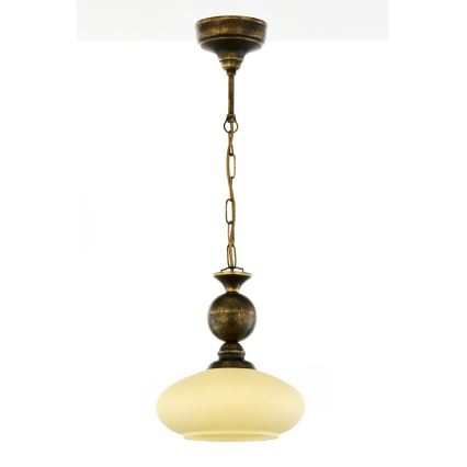 Brilagi - Lustr na řetězu MOLLERO 1xE27/15W/230V pr. 24 cm bronz/patina