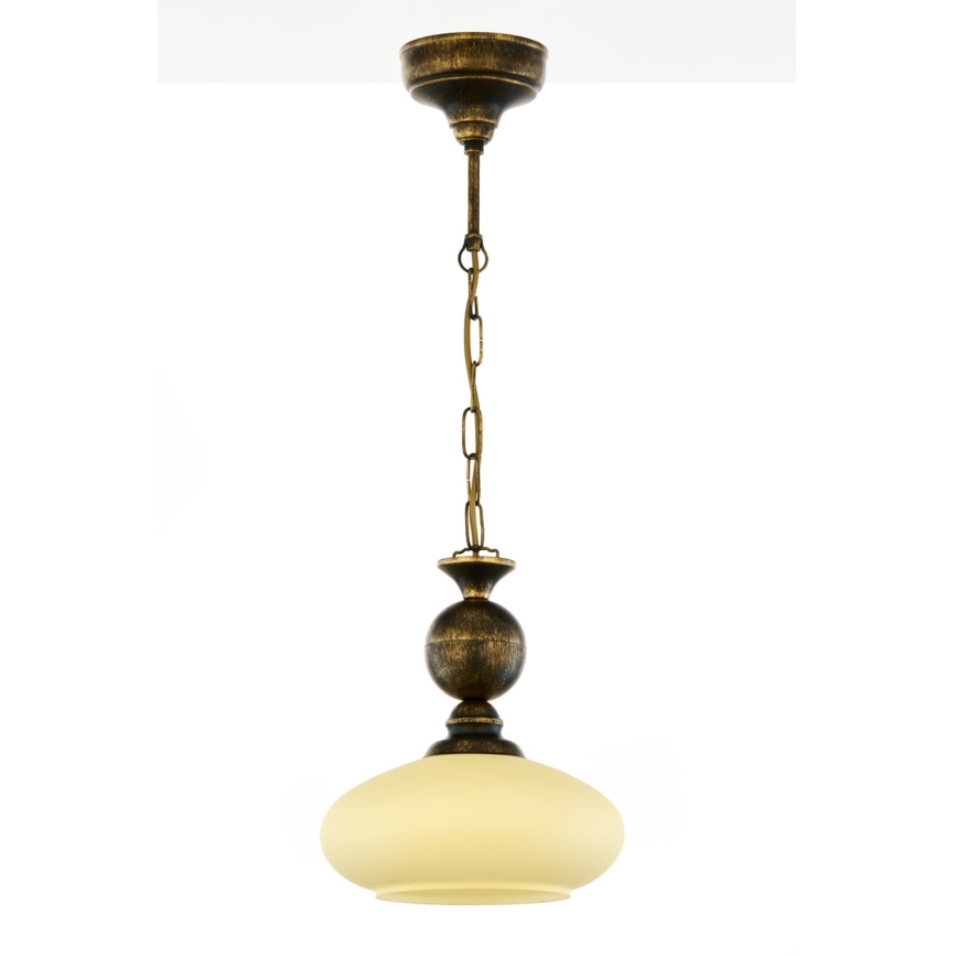 Brilagi - Lustr na řetězu MOLLERO 1xE27/15W/230V pr. 24 cm bronz/patina
