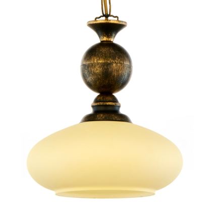 Brilagi - Lustr na řetězu MOLLERO 1xE27/15W/230V pr. 24 cm bronz/patina