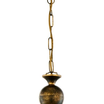Brilagi - Lustr na řetězu MOLLERO 1xE27/15W/230V pr. 24 cm bronz/patina