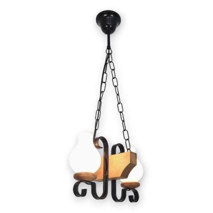 Brilagi - Lustr na řetězu QUEEN 2xE14/40W/230V buk