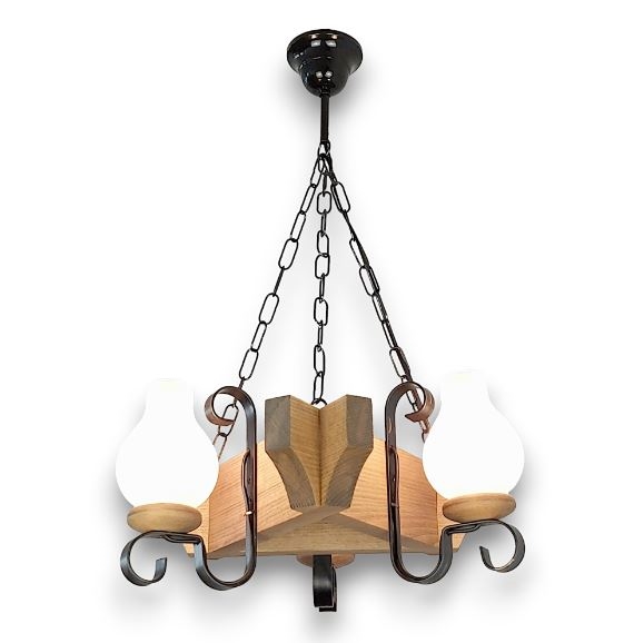 Brilagi - Lustr na řetězu QUEEN 3xE14/40W/230V buk