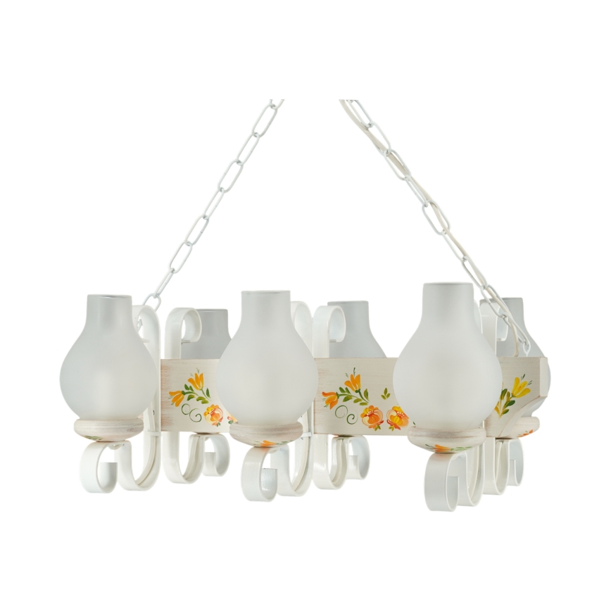 Brilagi - Lustr na řetězu QUEEN 3xE14/40W/230V buk/krémová