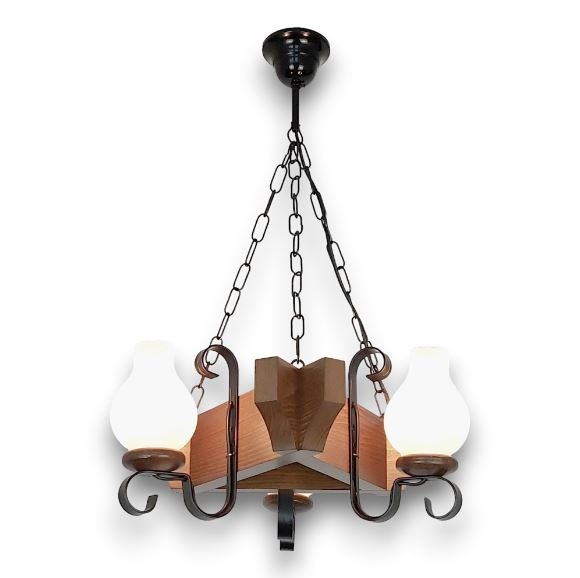 Brilagi - Lustr na řetězu QUEEN 3xE14/40W/230V buk/ořech