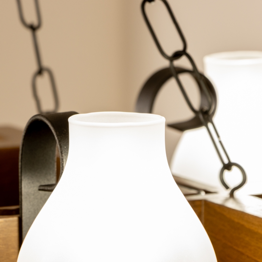 Brilagi - Lustr na řetězu QUEEN 4xE14/40W/230V buk/ořech