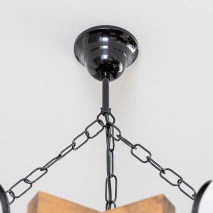 Brilagi - Lustr na řetězu QUEEN 6xE14/40W/230V buk