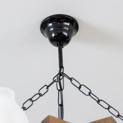 Brilagi - Lustr na řetězu QUEEN 6xE14/40W/230V buk/ořech