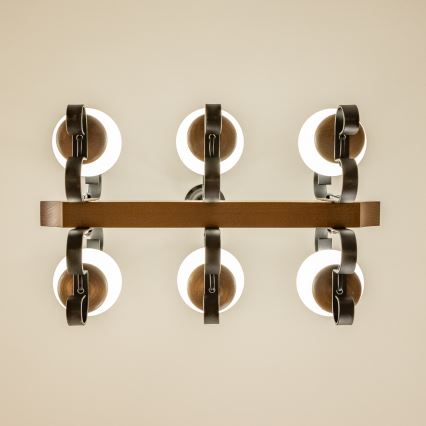 Brilagi - Lustr na řetězu QUEEN 6xE14/40W/230V buk/ořech