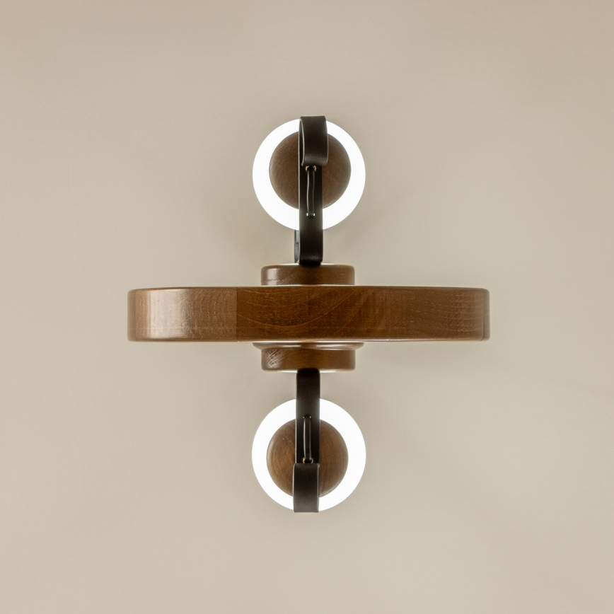 Brilagi - Lustr na řetězu ROATA 2xE14/40W/230V buk/ořech