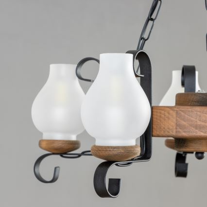 Brilagi - Lustr na řetězu ROATA 5xE14/40W/230V pr. 50 cm buk