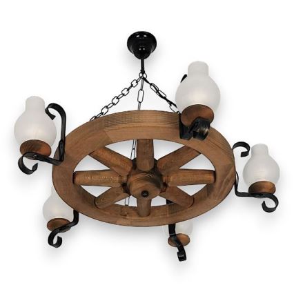 Brilagi - Lustr na řetězu ROATA 5xE14/40W/230V pr. 70 cm buk