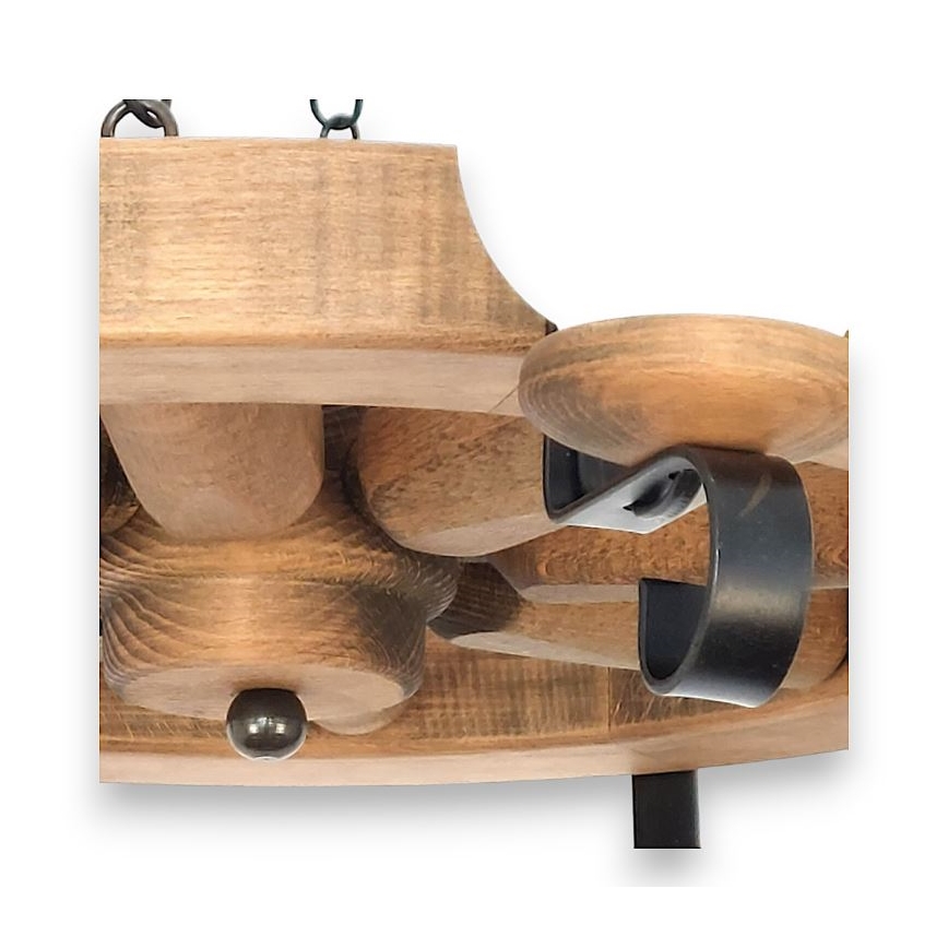 Brilagi - Lustr na řetězu ROATA 8xE14/40W/230V pr. 70 cm buk