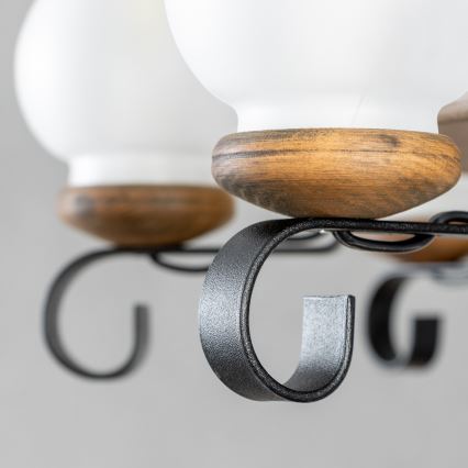 Brilagi - Lustr na řetězu ROATA 8xE14/40W/230V pr. 70 cm buk