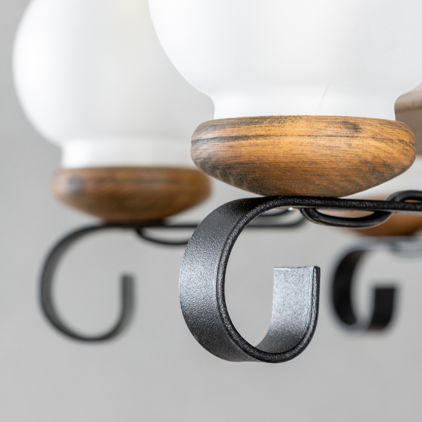 Brilagi - Lustr na řetězu ROATA 8xE14/40W/230V pr. 70 cm buk