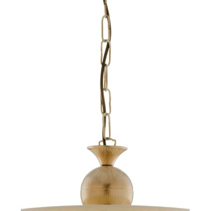 Brilagi - Lustr na řetězu SAPHIRE 1xE27/15W/230V krémová/zlatá/patina