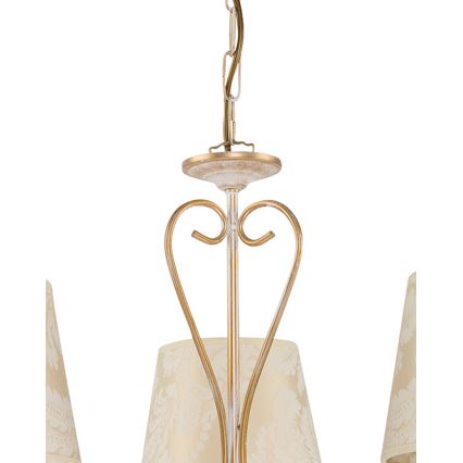 Brilagi - Lustr na řetězu SONIA 3xE27/15W/230V pr. 64 cm krémová/patina