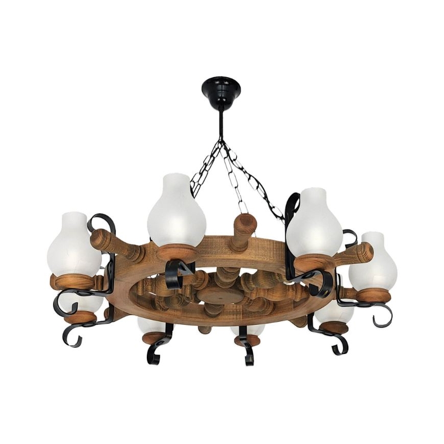 Brilagi - Lustr na řetězu TIMONA 8xE14/40W/230V buk