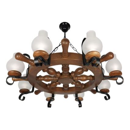 Brilagi - Lustr na řetězu TIMONA 8xE14/40W/230V buk/ořech