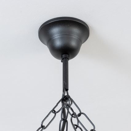 Brilagi - Lustr na řetězu TIMONA 8xE14/40W/230V pr. 70 cm buk/ořech