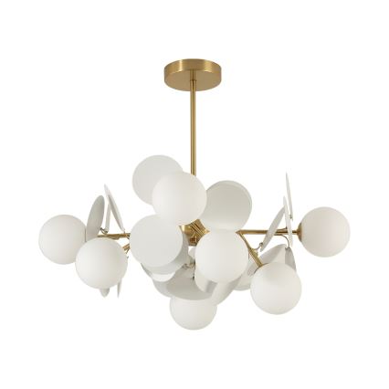 Brilagi - Lustr na tyči BALMO 8xG9/9W/230V pr. 60 cm zlatá/bílá