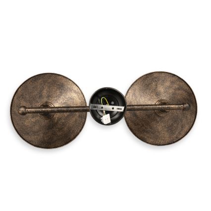 BRILAGI - Lustr na tyči FORGE 2xE27/60W/230V patina/měděná