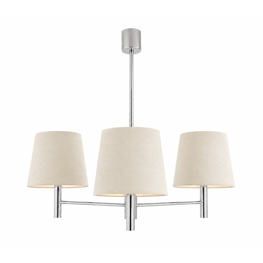 Brilagi - Lustr na tyči MONTE 3xE27/60W/230V krémová/lesklý chrom