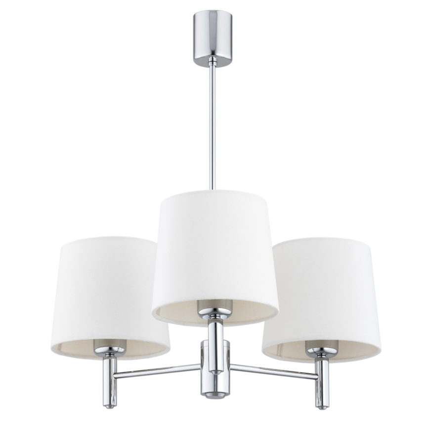 Brilagi - Lustr na tyči MONTE 3xE27/60W/230V krémová/lesklý chrom