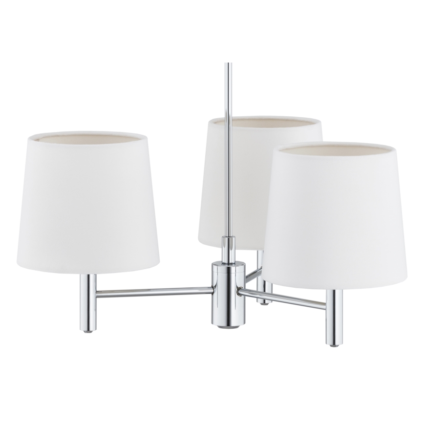 Brilagi - Lustr na tyči MONTE 3xE27/60W/230V krémová/lesklý chrom