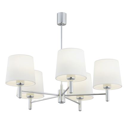 Brilagi - Lustr na tyči MONTE 5xE27/60W/230V krémová/lesklý chrom