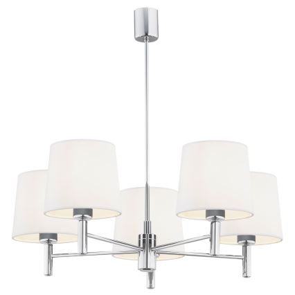 Brilagi - Lustr na tyči MONTE 5xE27/60W/230V krémová/lesklý chrom