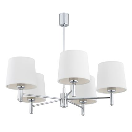 Brilagi - Lustr na tyči MONTE 5xE27/60W/230V krémová/lesklý chrom