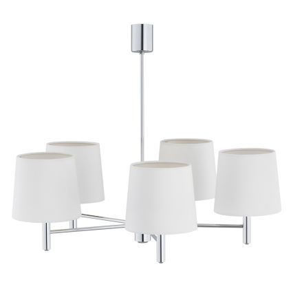 Brilagi - Lustr na tyči MONTE 5xE27/60W/230V krémová/lesklý chrom