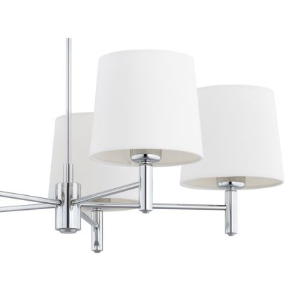 Brilagi - Lustr na tyči MONTE 5xE27/60W/230V krémová/lesklý chrom