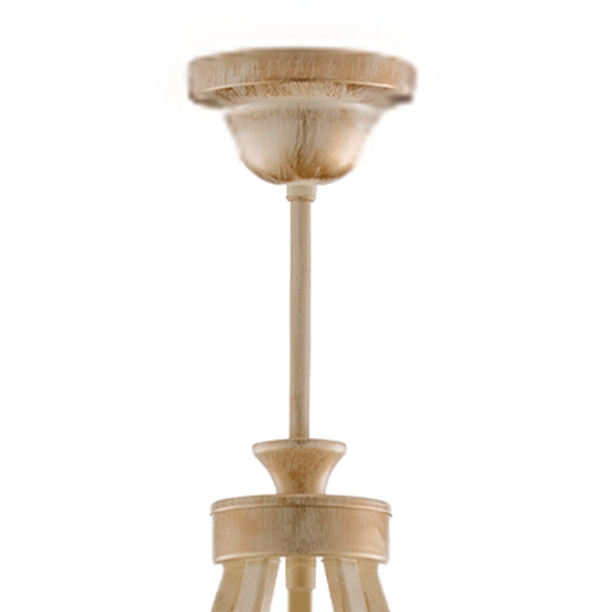 Brilagi - Lustr na tyči SAPHIRE 5xE27/15W/230V pr. 66 cm krémová/zlatá/patina