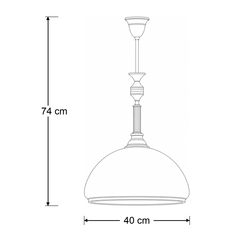 Brilagi - Lustr na tyči TAURUS 1xE27/15W/230V pr. 40 cm bronz
