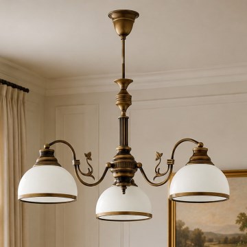 Brilagi - Lustr na tyči TAURUS 3xE27/15W/230V pr. 70 cm bronz