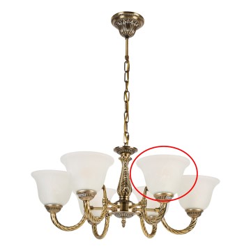 Brilagi - Náhradní sklo k lustru a nástěnné lampě CLASSIC E14 pr. 11 cm bílá