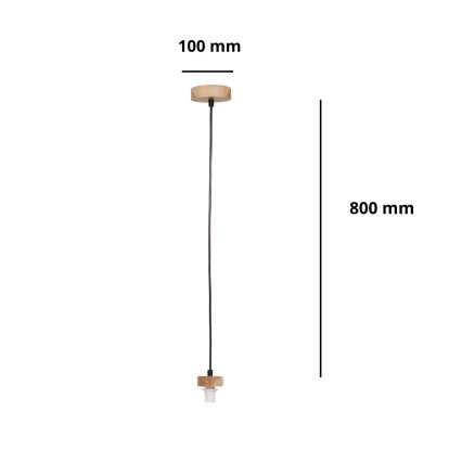 BRILAGI - Napájecí kabel PARTY 1xE27/60W/230V dub