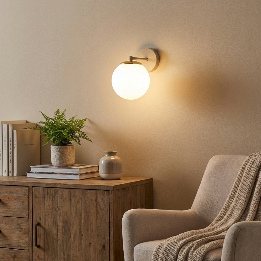 Brilagi - Nástěnná lampa 1xE27/60W/230V béžová/zlatá