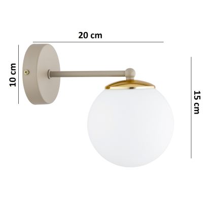 Brilagi - Nástěnná lampa 1xE27/60W/230V béžová/zlatá
