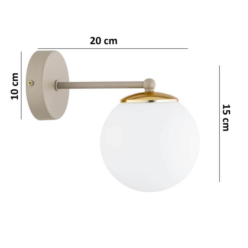 Brilagi - Nástěnná lampa 1xE27/60W/230V béžová/zlatá