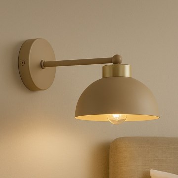 Brilagi - Nástěnná lampa 1xE27/60W/230V béžová/zlatá