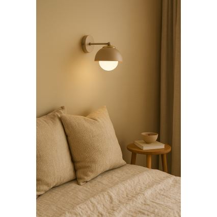 Brilagi - Nástěnná lampa 1xE27/60W/230V béžová/zlatá