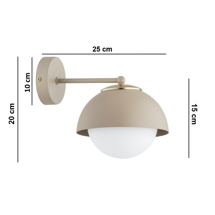 Brilagi - Nástěnná lampa 1xE27/60W/230V béžová/zlatá
