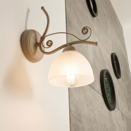 Brilagi - Nástěnná lampa ANTICO MODERN 1xE27/60W/230V béžová
