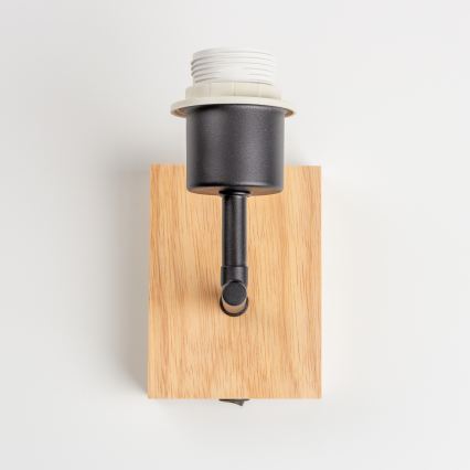 BRILAGI - Dětská nástěnná lampa BOBO WOOD 1xE27/25W/230V dub/černá/bílá/zvířátka