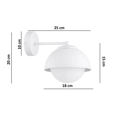BRILAGI - Nástěnná lampa COSMO 1xE27/60W/230V bílá/zlatá
