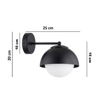 BRILAGI - Nástěnná lampa COSMO 1xE27/60W/230V černá
