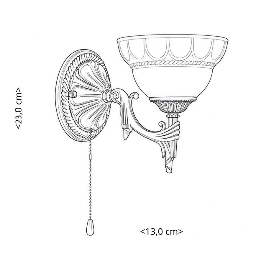 BRILAGI - Nástěnná lampa DAHLIA 1xE27/40W/230V mosaz